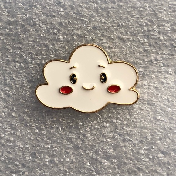 🌻10/$10🌻 Happy Cloud Face Emoji Enamel Pin - Picture 10 of 10